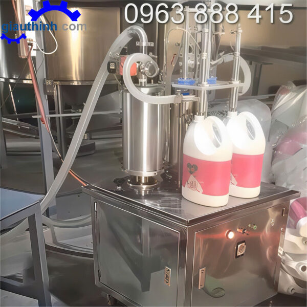 Máy chiết rót 2 vòi bán tự động