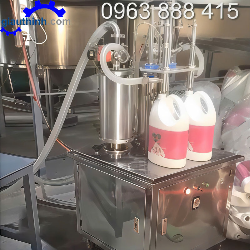 Máy chiết rót 2 vòi bán tự động