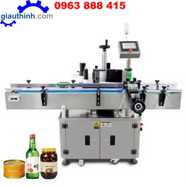 Máy dán nhãn chai lọ tròn